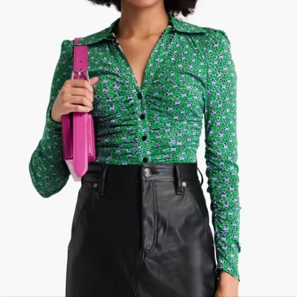 DVF Reversible Ruched Top - Picture 3 of 6